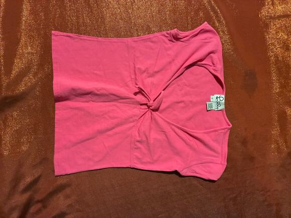 Lilly Pulitzer Tops - Lilly Pulitzer Top Womens S Pink Knot Front Short Sleeve Cotton Stretch Tee